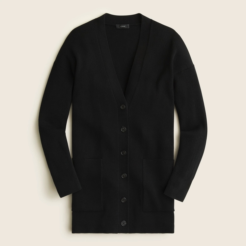 J. Crew Ribbed long cardigan sweater